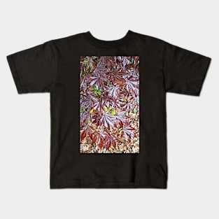 Artistic leaves natural pattern Kids T-Shirt